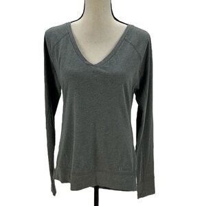Bench Long Sleeve V-Neck T-Shirt - Grey - size Small